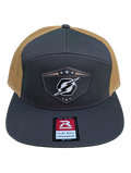 Gray/Gold 7-Panel Leatherette
