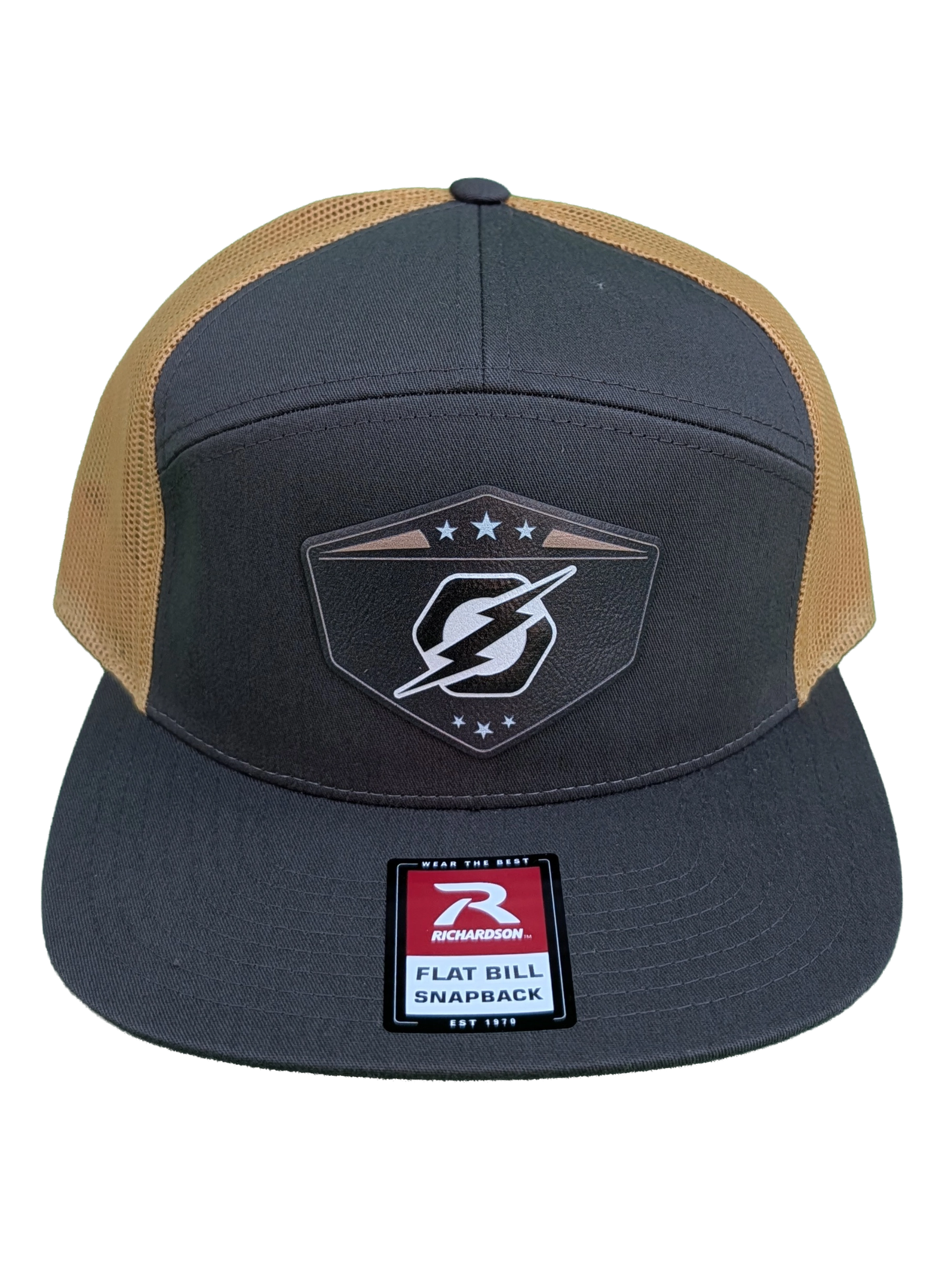 Gray/Gold 7-Panel Leatherette